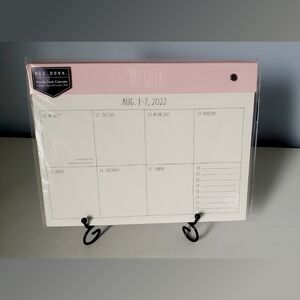 Rae Dunn Weekly 17 Month Desk Calender Pink